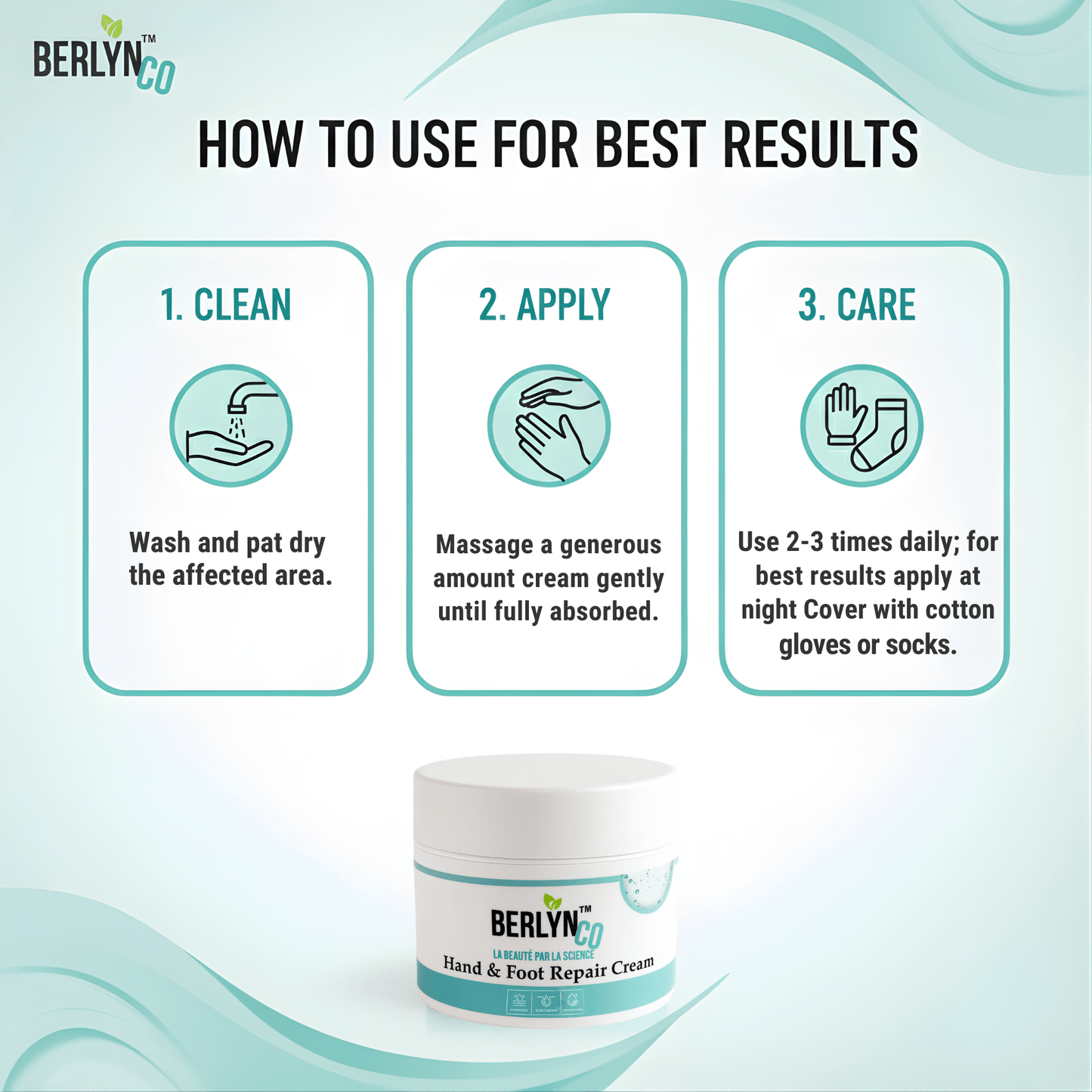 Berlynco Ultra Healing Hand & Foot Repair Cream | Deep Moisturizing & Cracked Heel Repair 200g - Berlynco