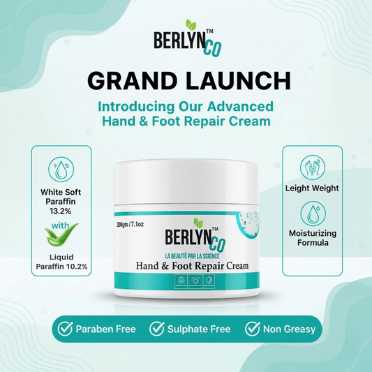 Berlynco Ultra Healing Hand & Foot Repair Cream | Deep Moisturizing & Cracked Heel Repair 200g - Berlynco