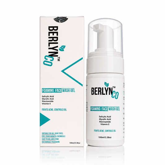 Berlynco 1% Salicylic Acid + Glycolic Acid Foaming Face Wash | Acne & Oil Control | 100ml - Berlynco