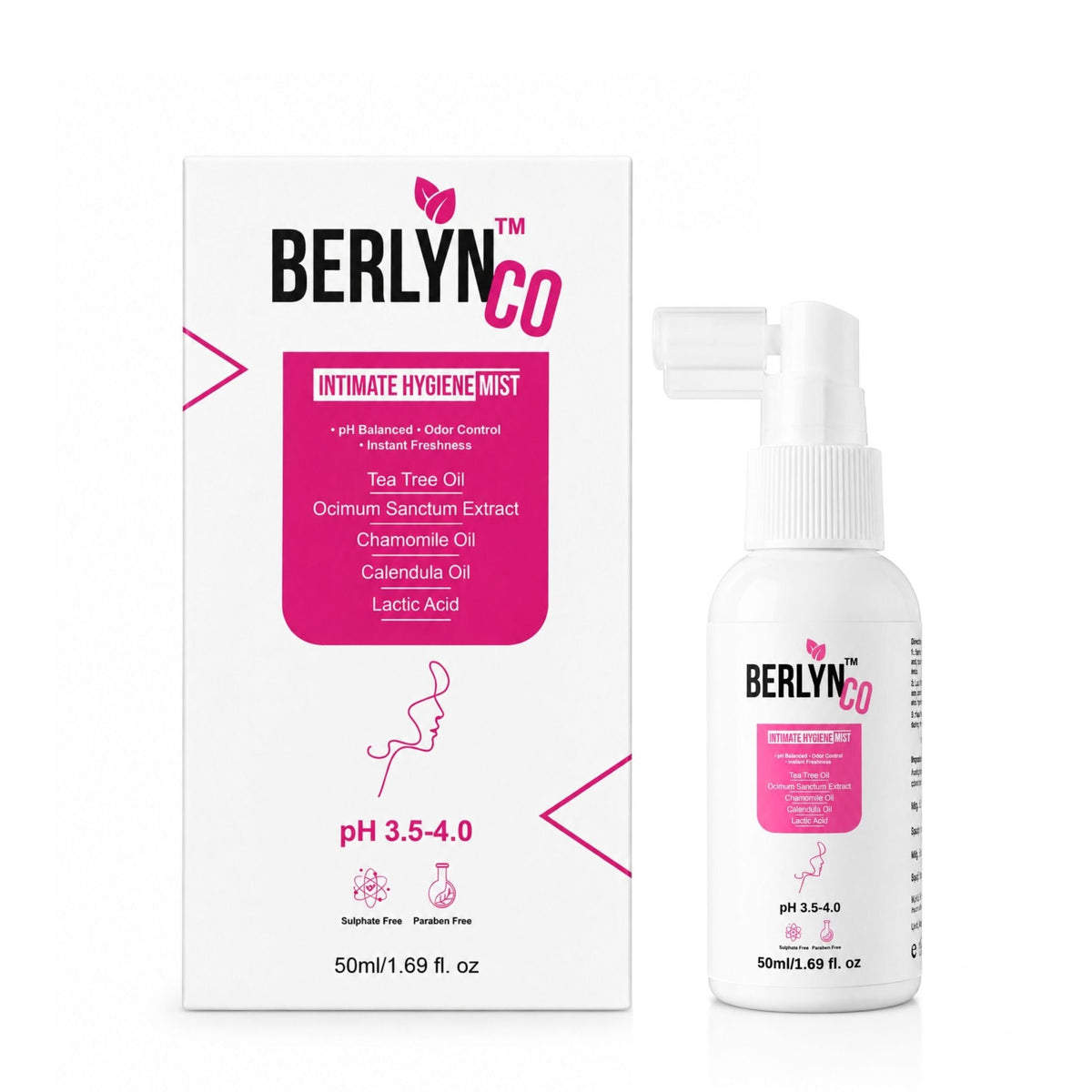 BERLYNCO Intimate Hygiene Mist – 50 ml - Berlynco
