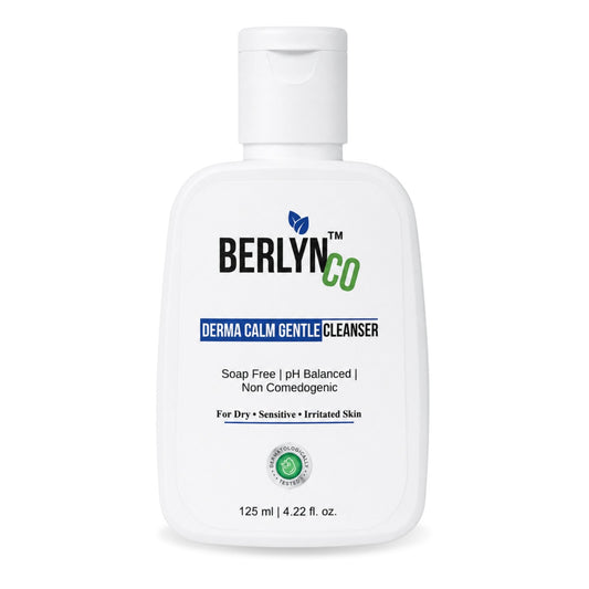 BerlynCo Derma Calm Gentle Cleanser | Soap - Free Face Wash for Dry, Sensitive & Irritated Skin | pH Balanced & Non - Comedogenic | 125ml - Berlynco