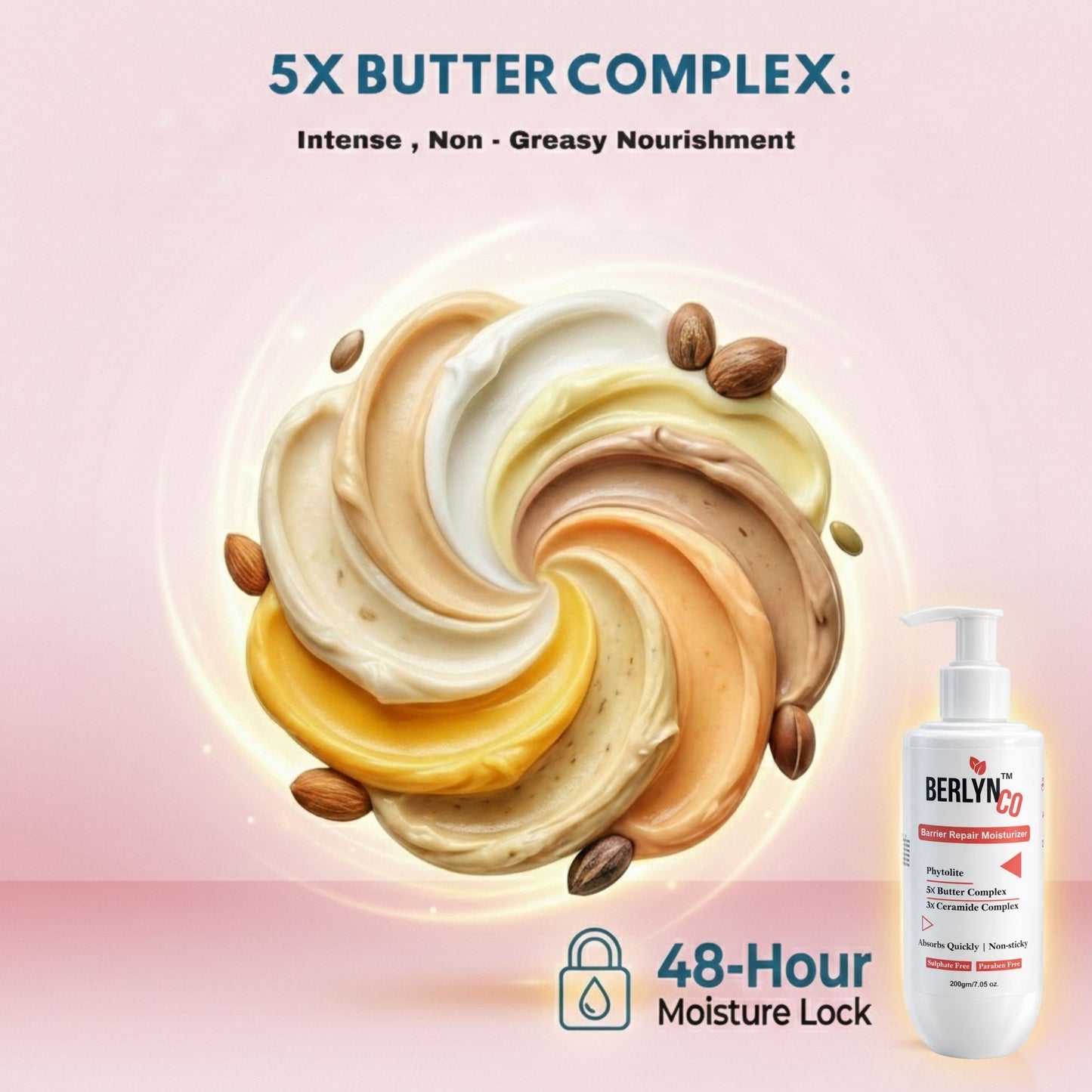 Berlynco Barrier Repair Moisturizer With Phytolite, 5X Butter Complex & 3X Ceramide Complex 200 g - Berlynco