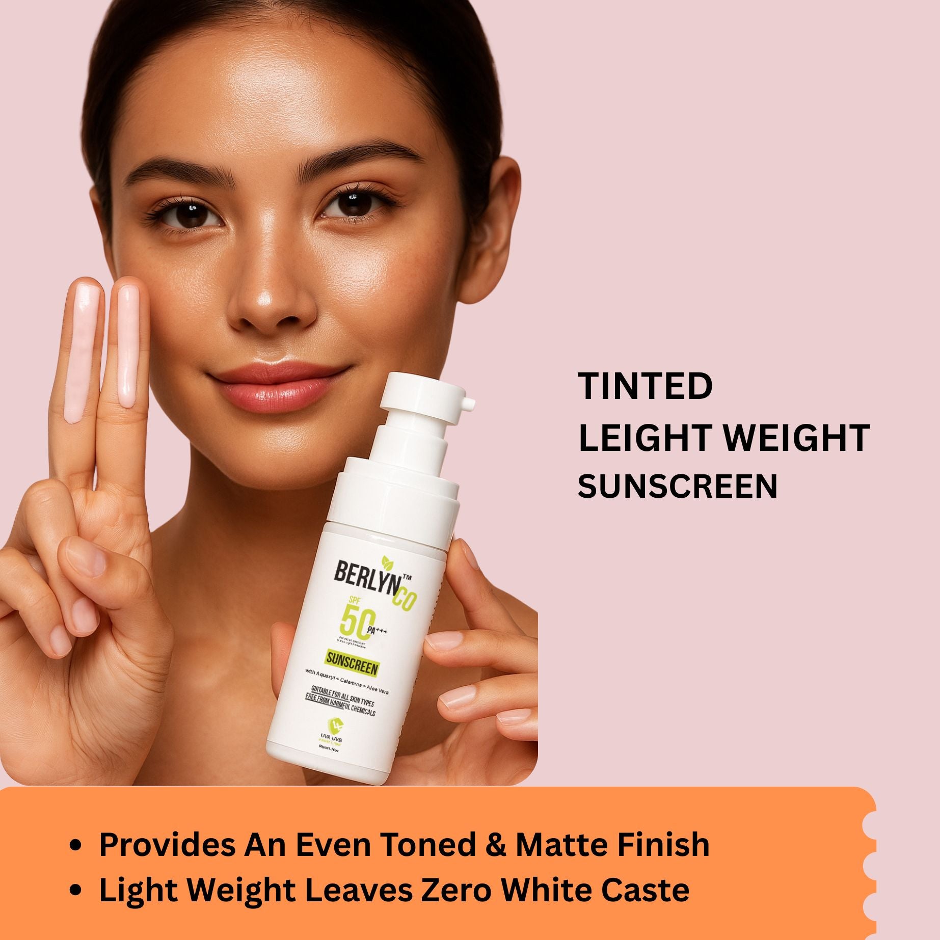 BERLYNCO HYDRA BOOST TINTED SUNSCREEN SPF 50+ | PA+++ | Oxybenzone - Free - Berlynco
