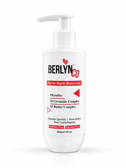 Berlynco Skin Barrier Repair Rakhi Gift Set | Barrier Repair Moisturizer + Foaming Cream Cleanser + SPF 50 Sunscreen - Berlynco