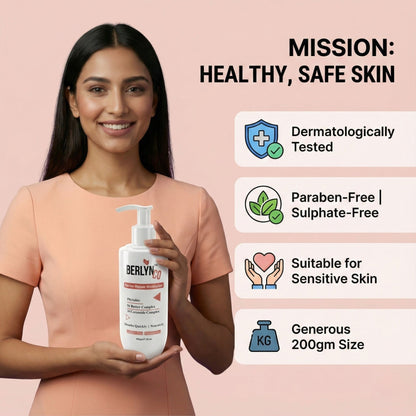 Berlynco Barrier Repair Moisturizer | With Phytolite, 5X Butter Complex & 3X Ceramide Complex | Fast Absorbing, Non - Sticky | Sulphate & Paraben Free | 200 g - Berlynco