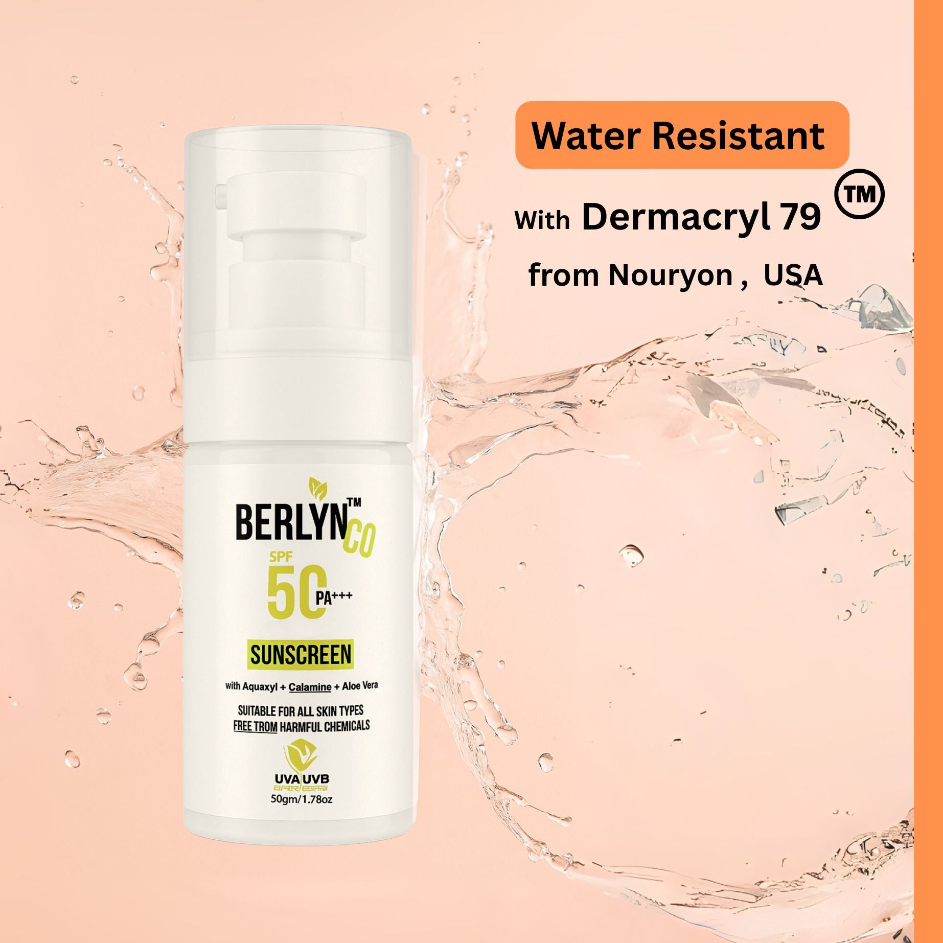 BERLYNCO HYDRA BOOST TINTED SUNSCREEN SPF 50+ | PA+++ | Oxybenzone - Free - Berlynco