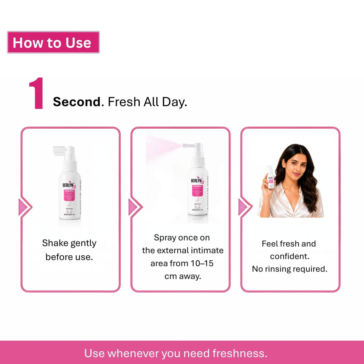 BERLYNCO Intimate Hygiene Mist – 50 ml - Berlynco