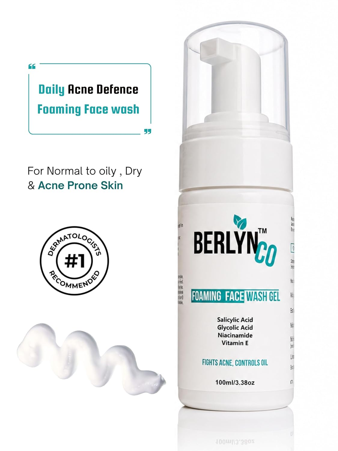 Berlynco Daily Acne-Defence Rakhi Gift Set | Acne & Scar Serum + Barrier Repair Moisturizer + Salicylic Acid Face Wash - Berlynco