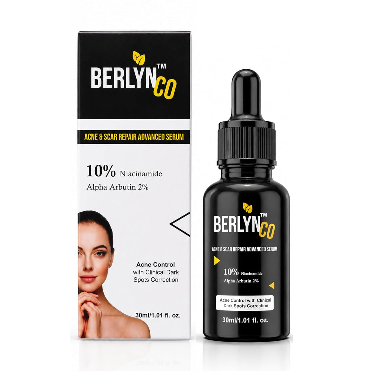 Berlynco Daily Acne-Defence Rakhi Gift Set | Acne & Scar Serum + Barrier Repair Moisturizer + Salicylic Acid Face Wash - Berlynco