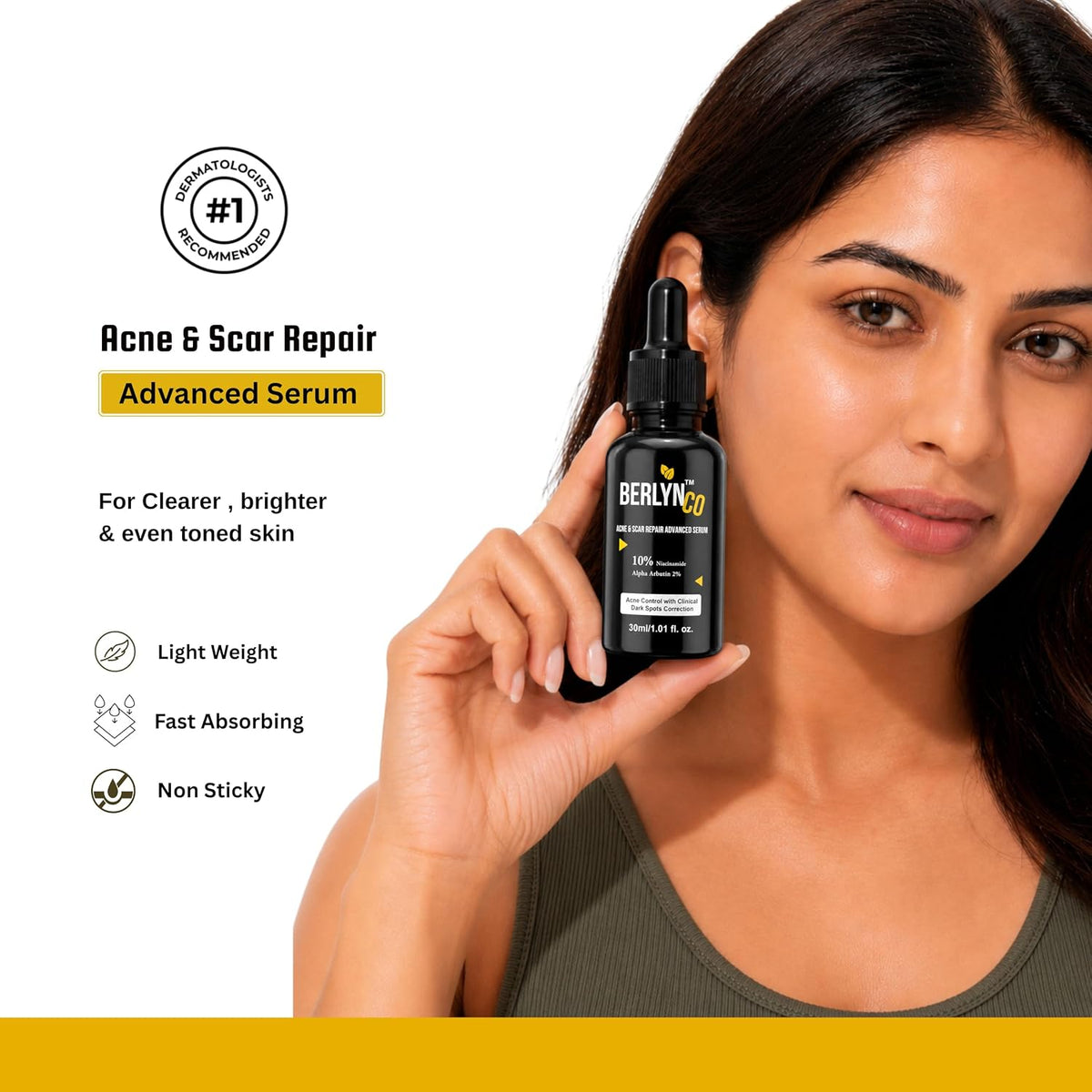 Berlynco Glow Essential Rakhi Gift Set | Acne & Scar Repair Serum + Foaming Cream Cleanser - Berlynco