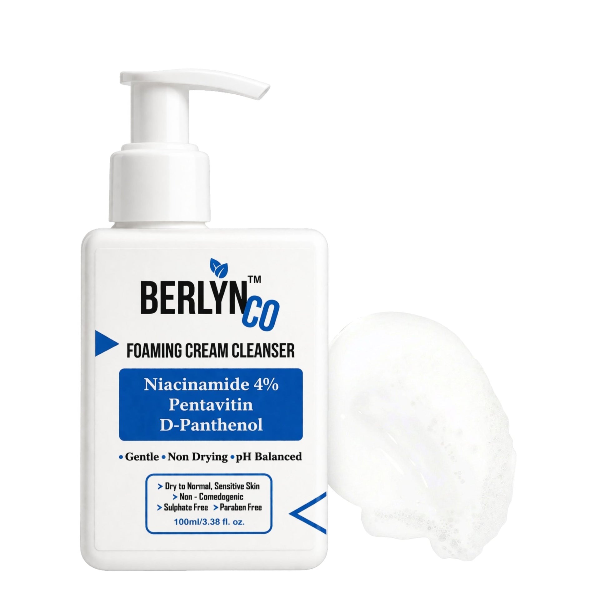 Hydrating foaming Face Cream Cleanser , Cream to Foam Cleanser 100ml
