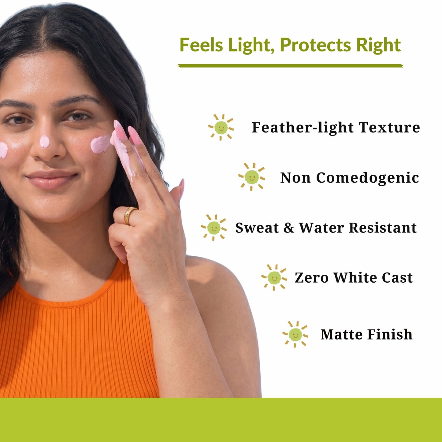 daily skin tinted sweat resistant sunscreen with calamine & Aquaxyl and aloe vera I spf 50+ | PA+++ - Berlynco
