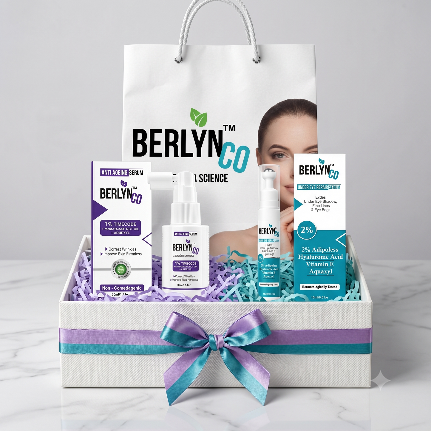 Berlynco #GuruKaGlow Youthful Eyes Duo | Anti-Ageing + Under Eye Serum Combo