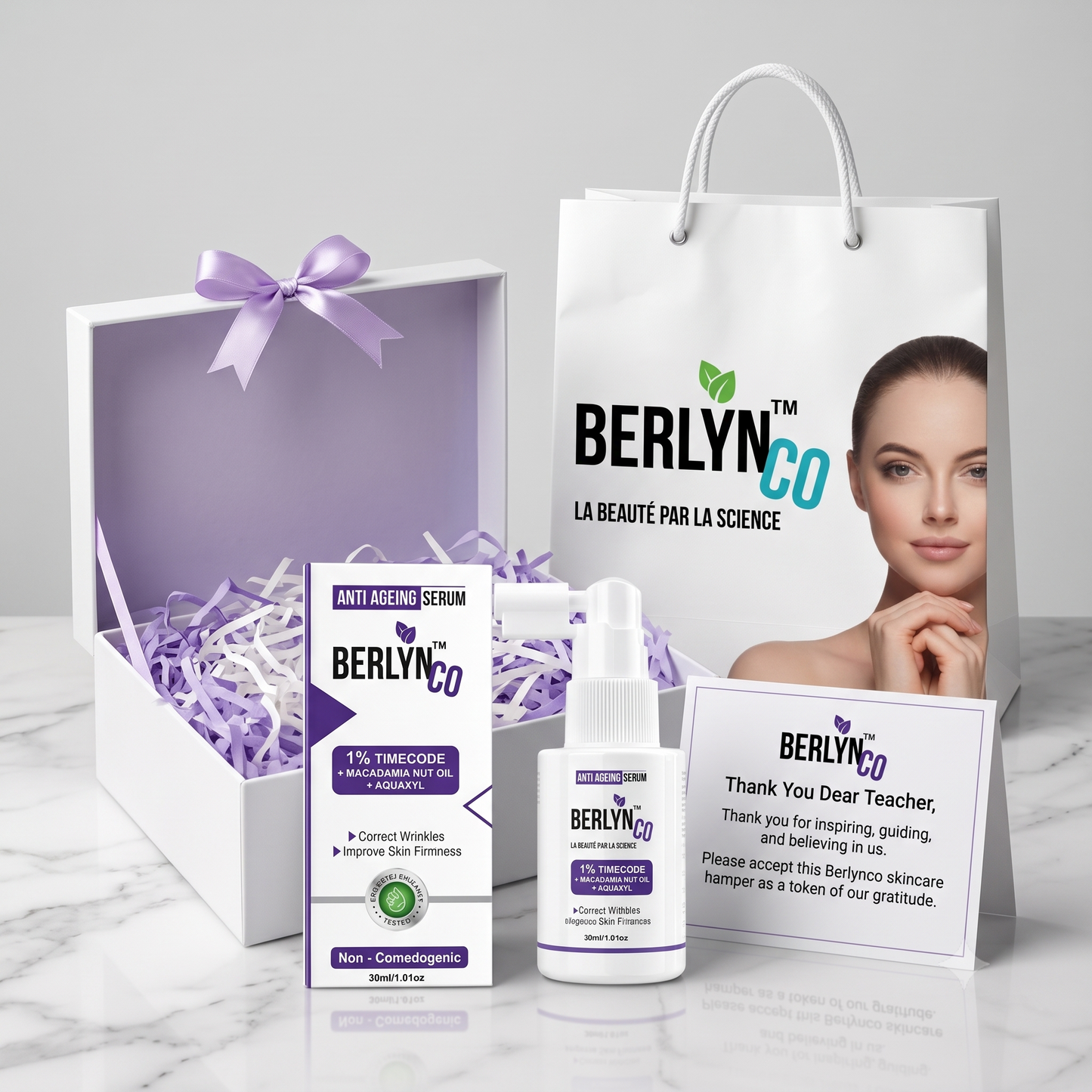 Berlynco #GuruKaGlow Anti-Ageing Serum + Gift Card Hamper
